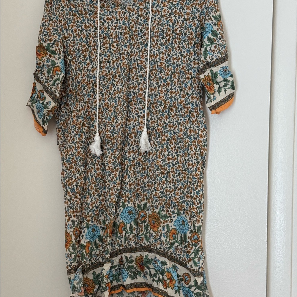 Halife Floral Dress with Tassels